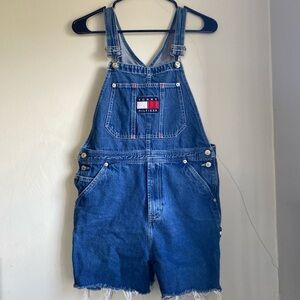 Tommy Hilfiger Denim Short Overalls - Blue